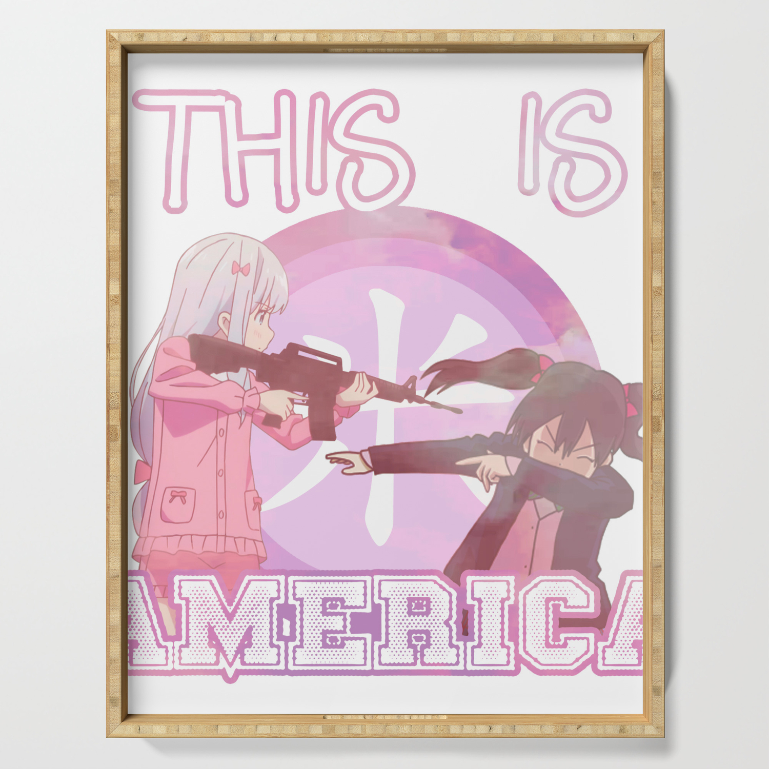 THIS IS AMERICA - FUNNY ANIME JAPANESE MEME AESTHETIC Serving Tray by  Poser_Boy | Society6