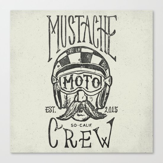 Mustache Moto Crew Canvas Print