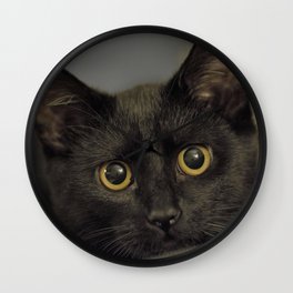 black cat Wall Clock