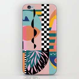 Summer South France Coastal Landscape in Abstract Geometry iPhone Skin