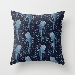 Whale Shark - Ocean Garden Throw Pillow