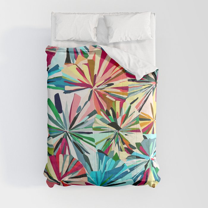 Paper Fans Abstract Comforter