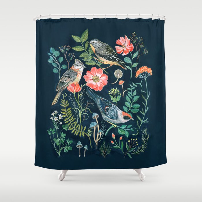 Birds Garden Shower Curtain
