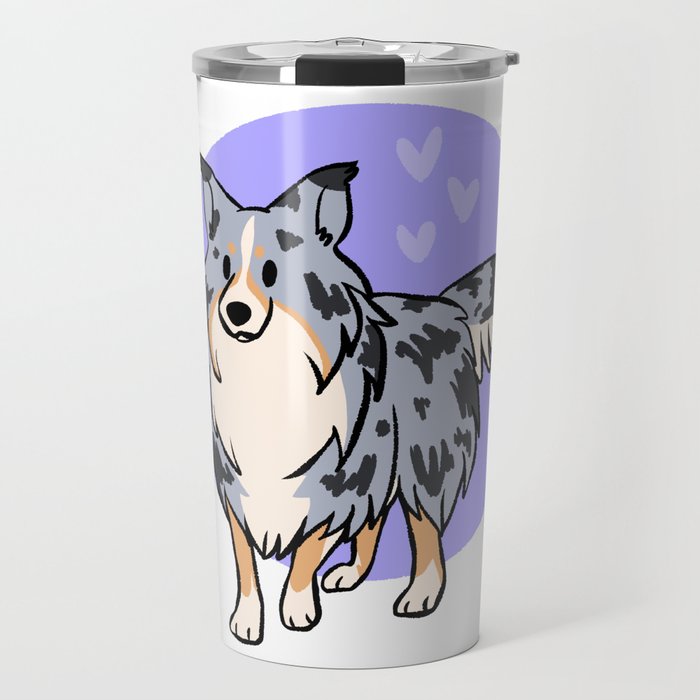 Blue Merle Shetland Sheepdog Travel Mug