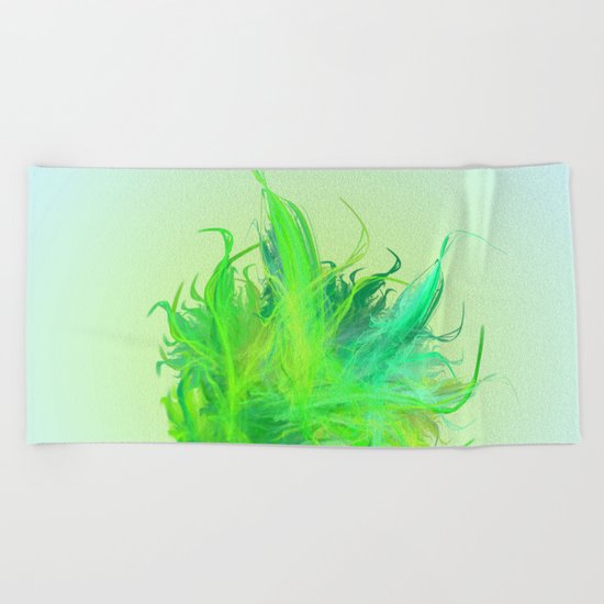 green work - we love vegan Beach Towel