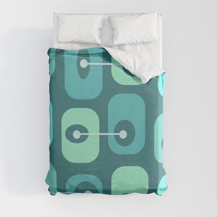 Abstract Squishy Cubes Turquoise Duvet Cover