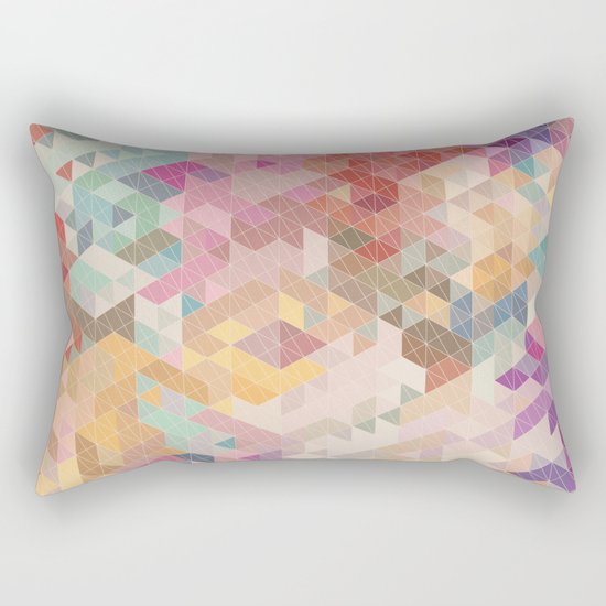 Soft Mini Triangles Rectangular Pillow