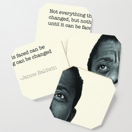 James Baldwin Print  Coaster