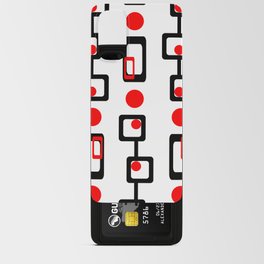 Circles Squares Black Red White Android Card Case