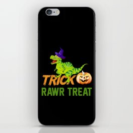 Trick Rawr Treat Halloween T-Rex Funny Dinosaur iPhone Skin