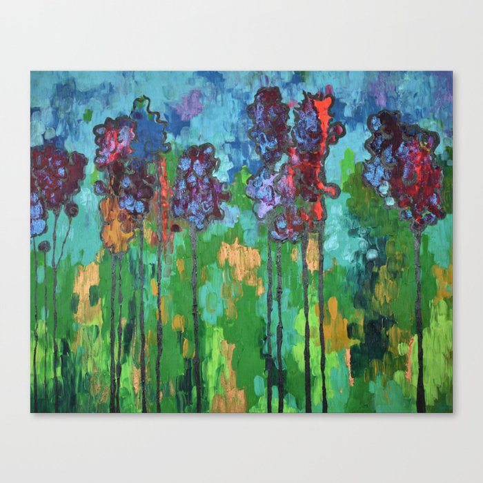 Abstract Flowers Canvas Print By Kimibee