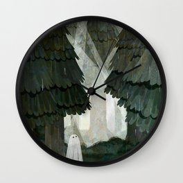 Pine Forest Clearing Wall Clock
