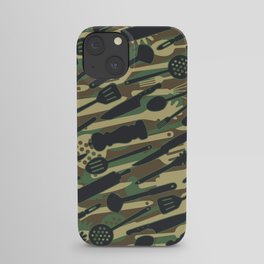 Chef Cooking Kitchen Cook Camo WOODLAND iPhone Case