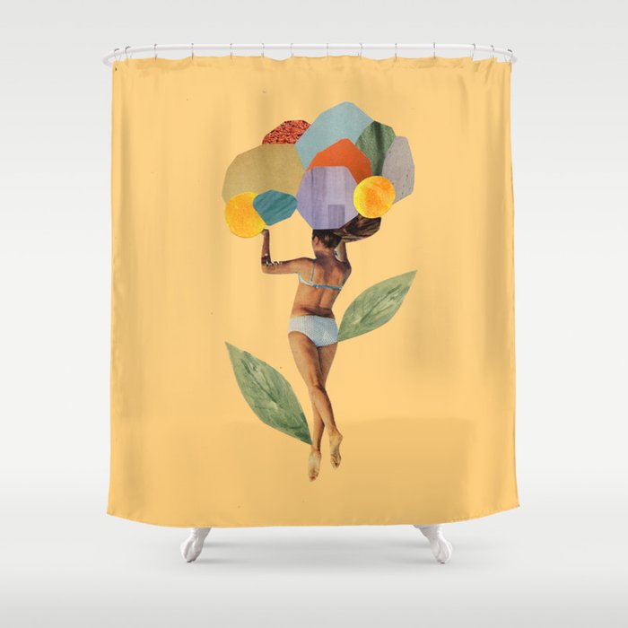 i walk out in the flowers and feel better Shower Curtain
