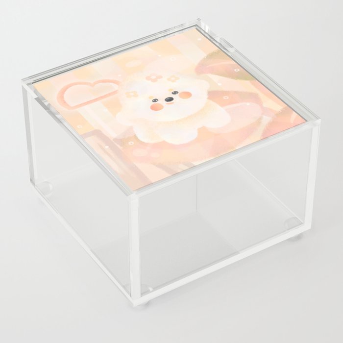 Marshmallow puppy Acrylic Box