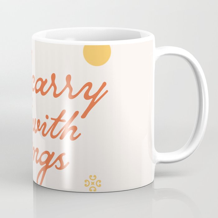 "Well carry me out with the tongs" - old timey vintage slang in retro mod script font Coffee Mug