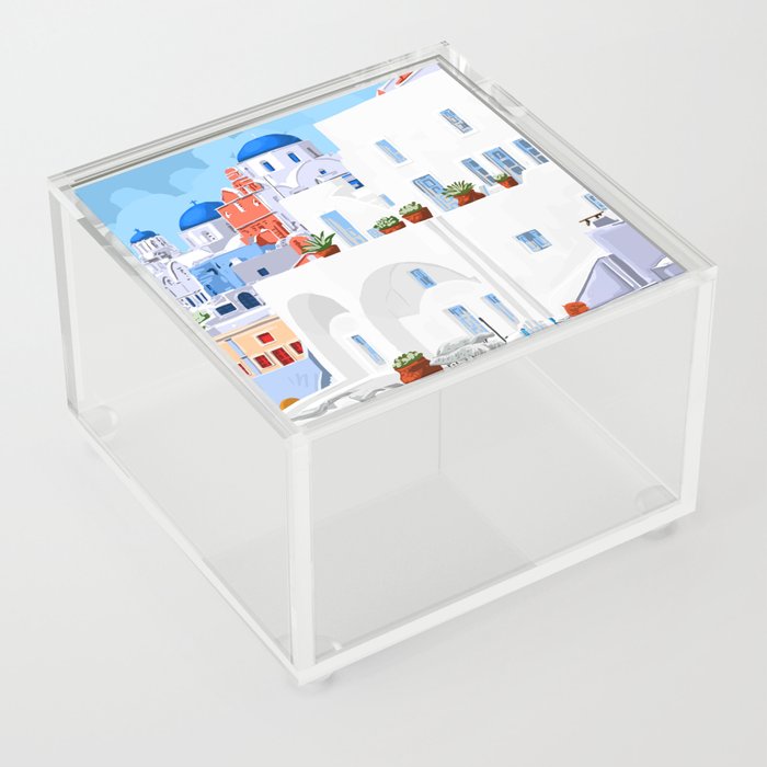 The Santorini Vacay Acrylic Box