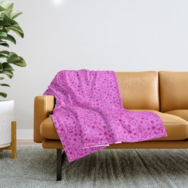 children's pattern-pantone color-solid color-pink Throw Blanket