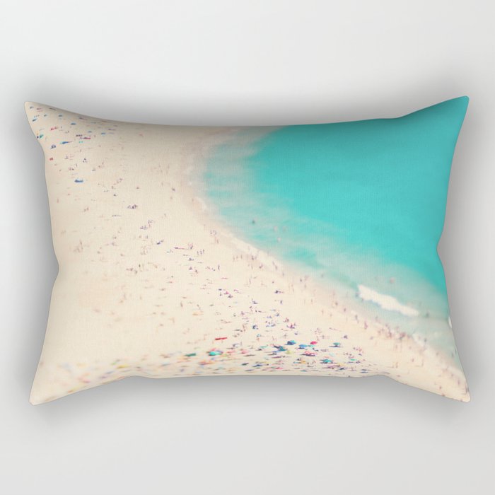 Ocean Print - Aerial Beach Photography - Sea Photo - Aerial Beach Wall Decor by Ingrid Beddoes Rectangular Pillow