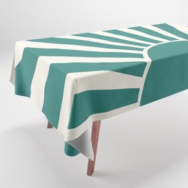 Blue retro Sun design Tablecloth