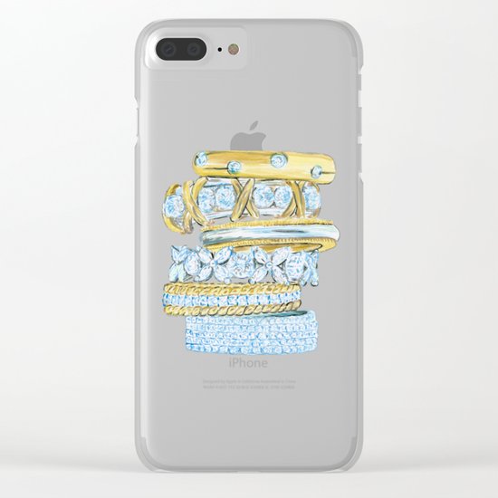 Golden Rings Clear iPhone Case