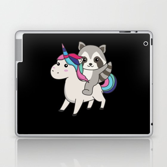 Raccoon Unicorn cute Animals Unicorns and Raccoons Laptop & iPad Skin
