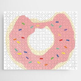 Iced Doughnut with Rainbow Sprinkles Jigsaw Puzzle