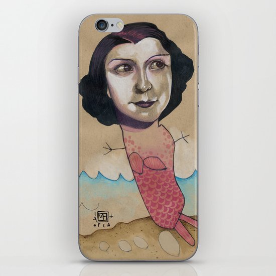 PINK MERMAID iPhone & iPod Skin