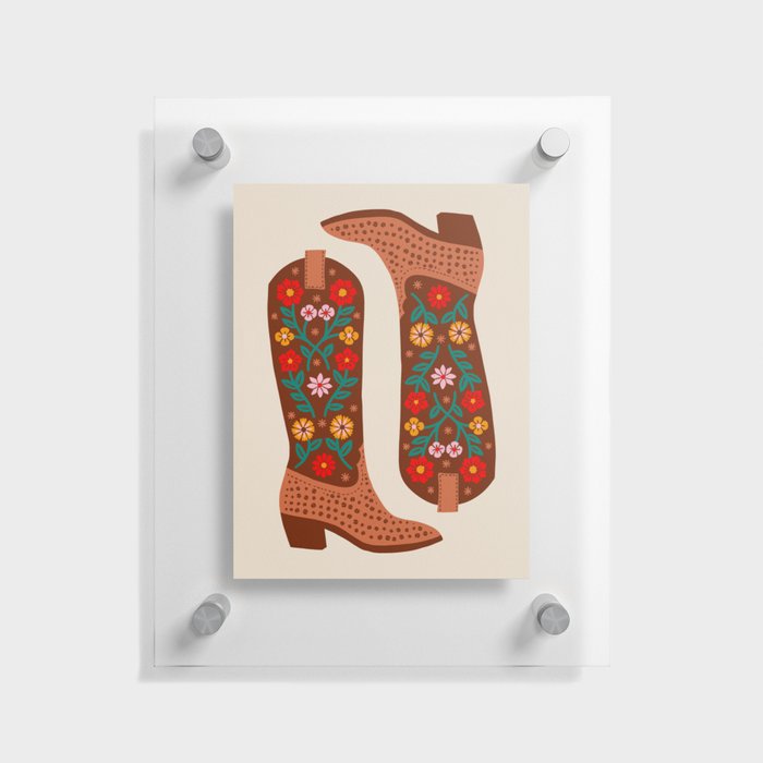 Cowgirl Boots – Bright Multicolor Floating Acrylic Print