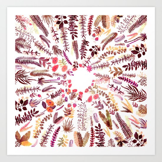 pink focus garden Art Print