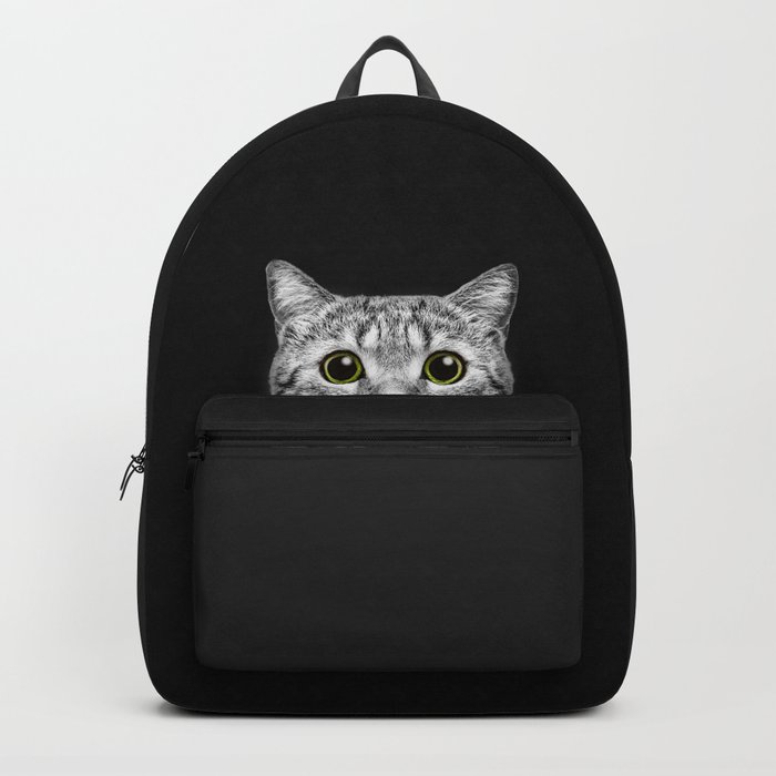 Curious Cat Peeking, Sneaky Kitty, Kitty Photography, Cat, Cats Backpack