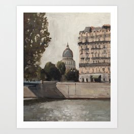 dome of panthéon de paris Art Print