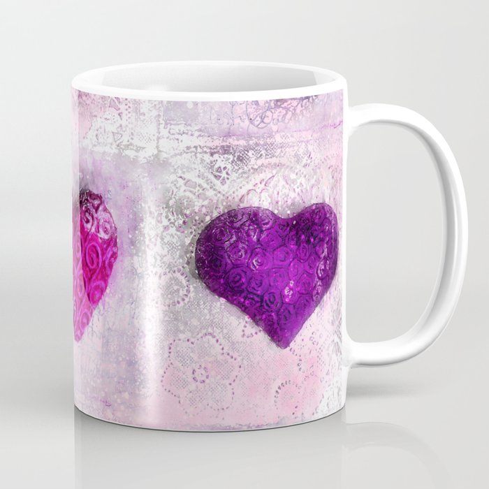Pink Passion colorful heart pattern Coffee Mug