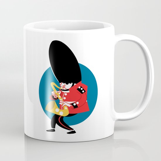 Soldier playing the saxophone Mug