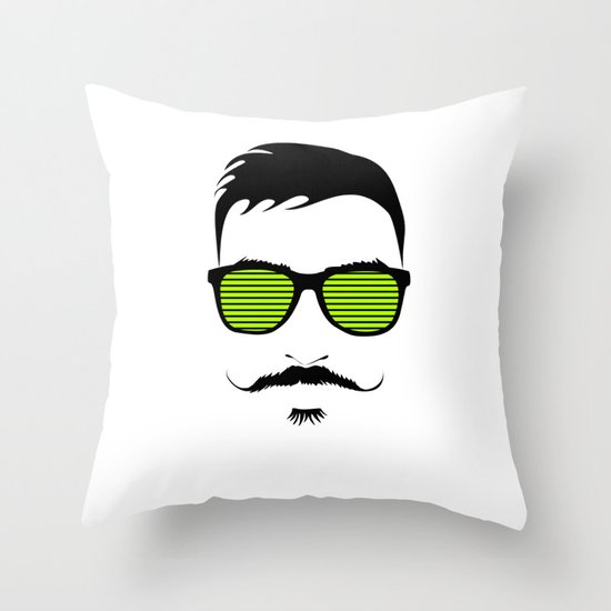 Mustache Throw Pillow