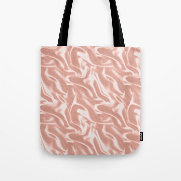 Luxury Rose Gold Satin Texture Tote Bag