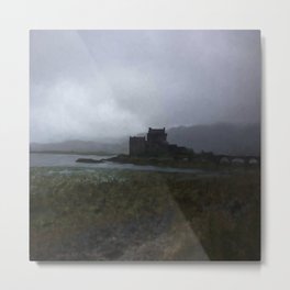 Eilean Donan Castle in Fog Metal Print