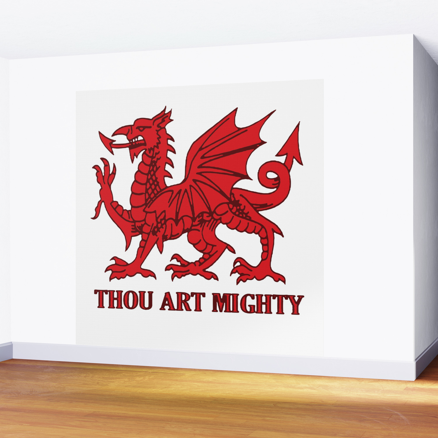 Wooden Welsh Dragon Rugby Clock Brown Two Colours