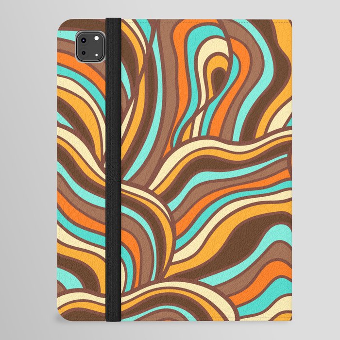 Retro Abstract Waves | Mushrooms iPad Folio Case