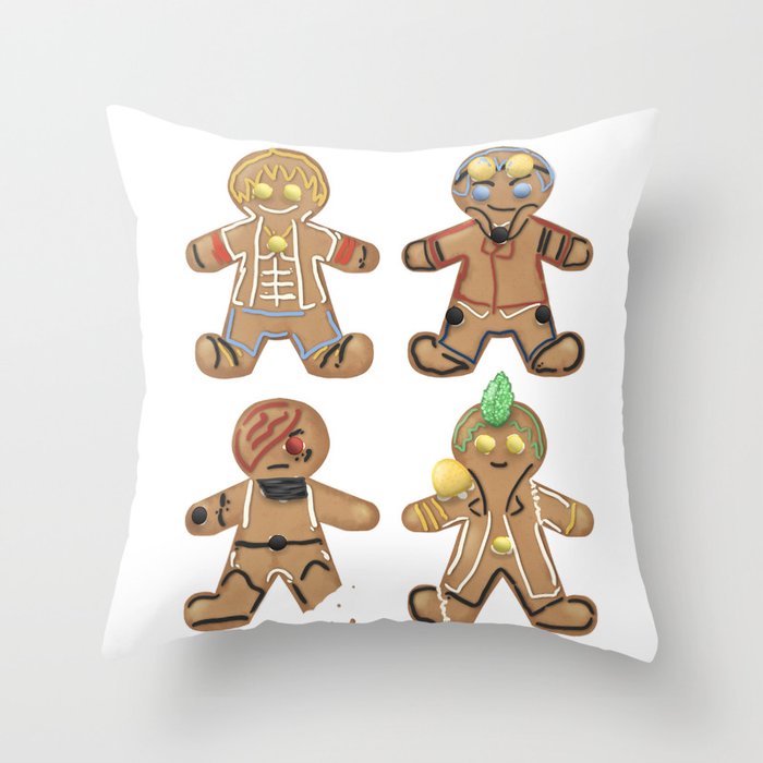 Team SSSN Gingerbread Throw Pillow