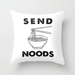 Send Noods Throw Pillow