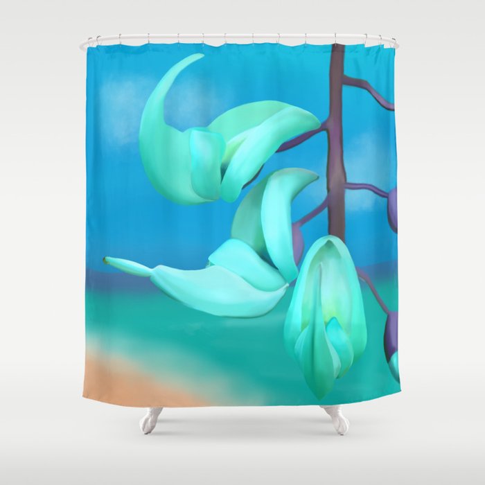 Jade Vine ~ Homage to O'Keeffe Shower Curtain