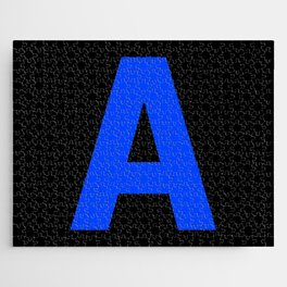 Letter A (Blue & Black) Jigsaw Puzzle
