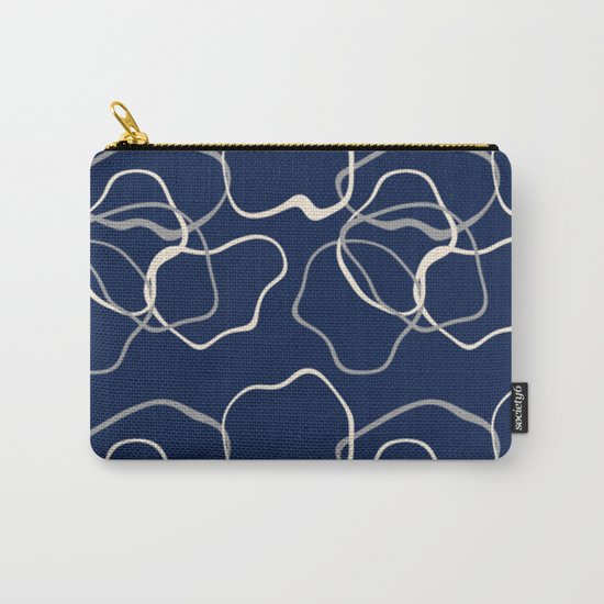 lignes bleues courbes Carry-All Pouch