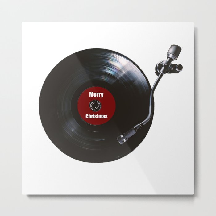 Christmas Vinyl Record for music and vinyl lovers.  Metal Print