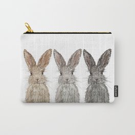 Triple Bunnies Carry-All Pouch