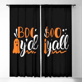 Boo Y'all Funny Cute Halloween Ghost Blackout Curtain