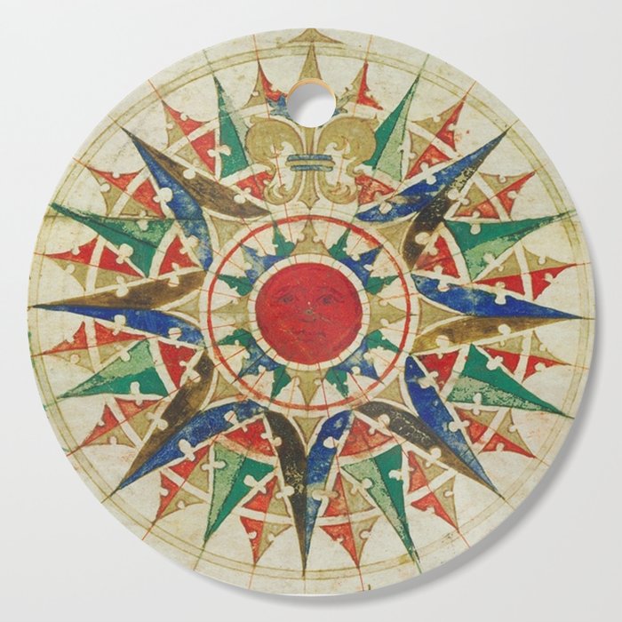Vintage Compass Rose Diagram (1502) Cutting Board by ...