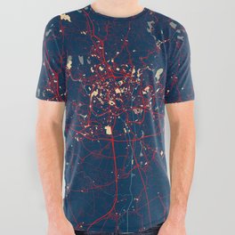 Brno City Map of Czech Republic - Hope All Over Graphic Tee