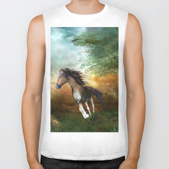 Beautiful brown horse Biker Tank